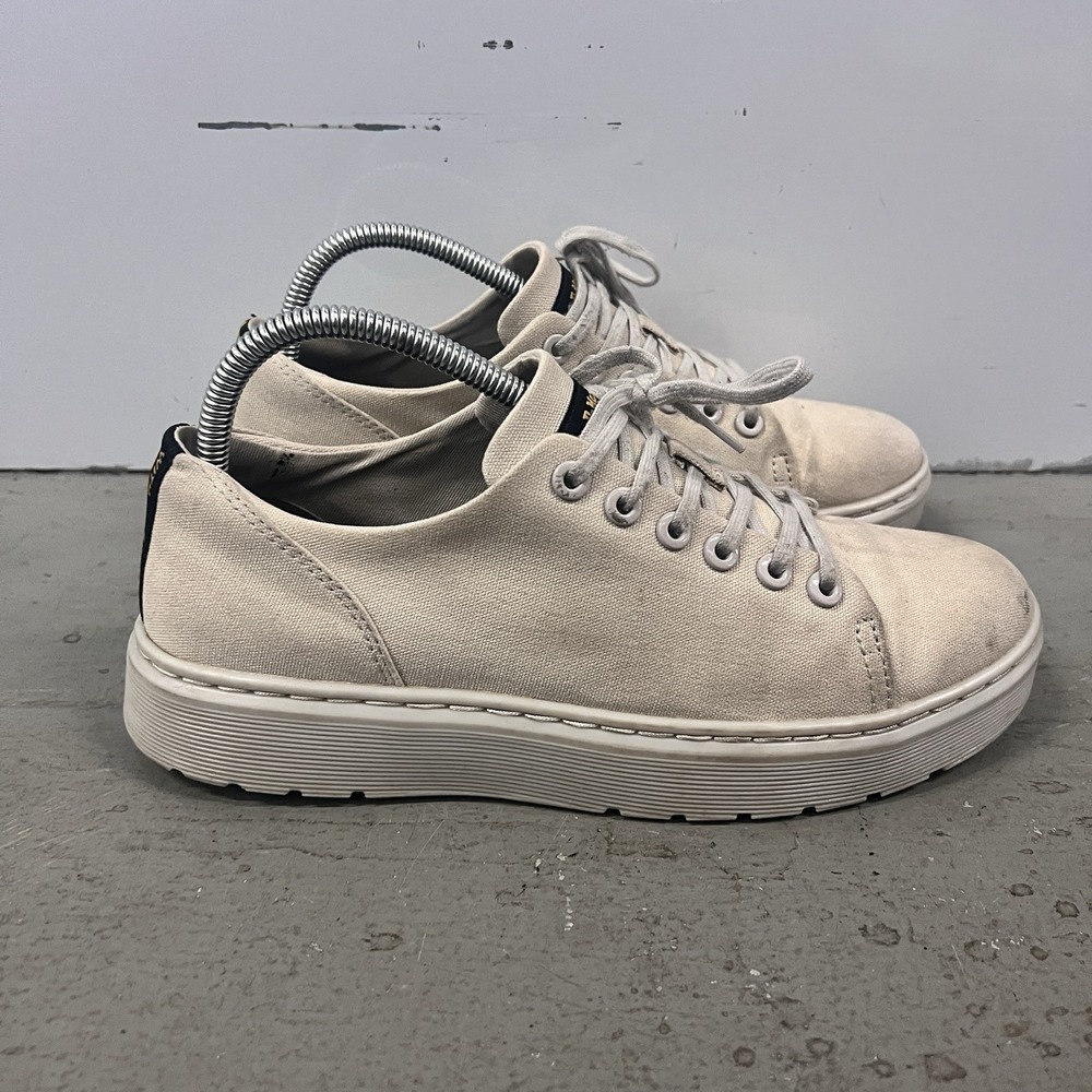 Dr. Martens Docs Canvas Low Top Dante‎ Air Wair Cream Lace Up Size Men's 8 W 9.5
